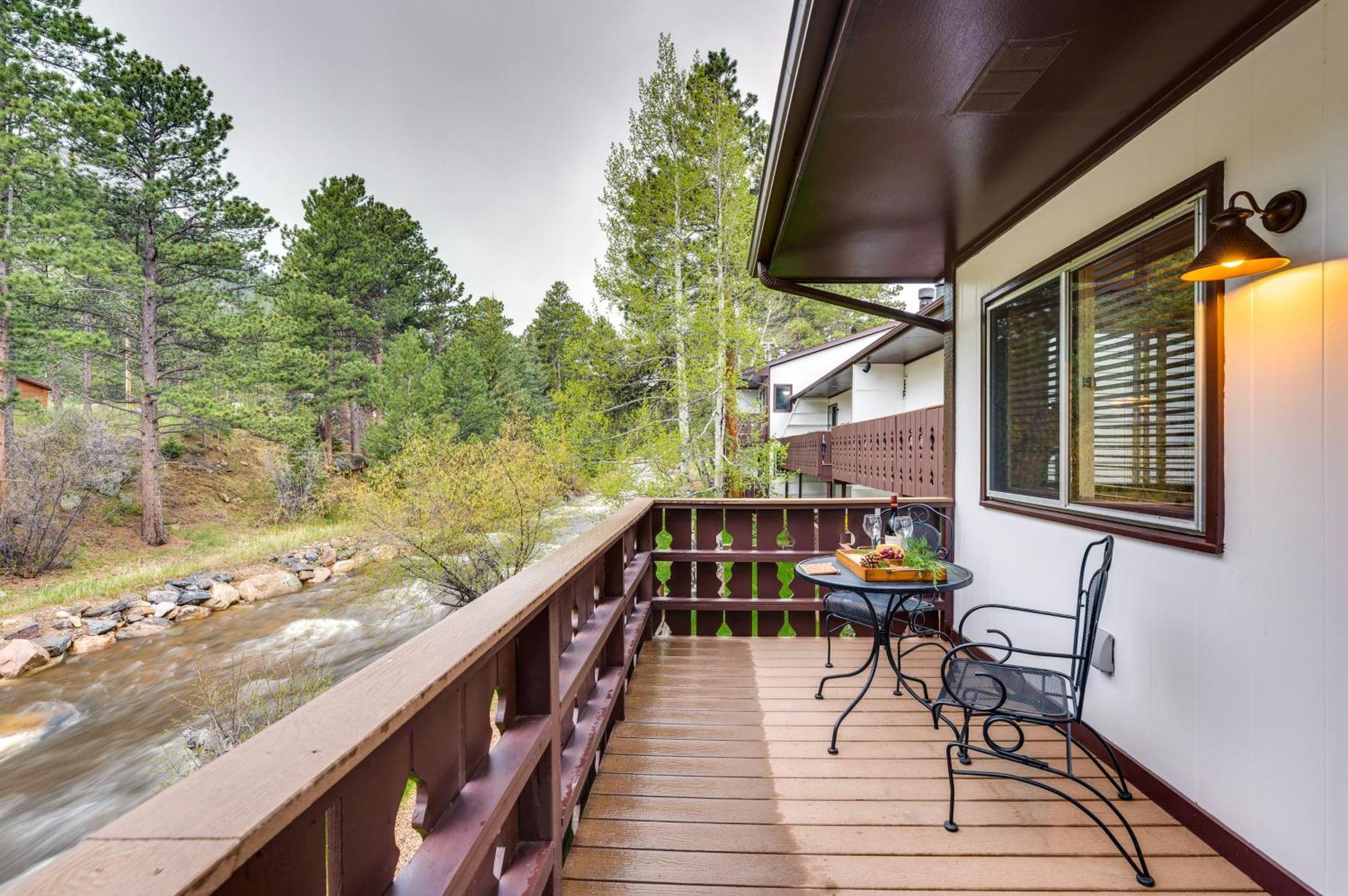 Estes Park Condo Rental Balcony With River Views! Eksteriør billede